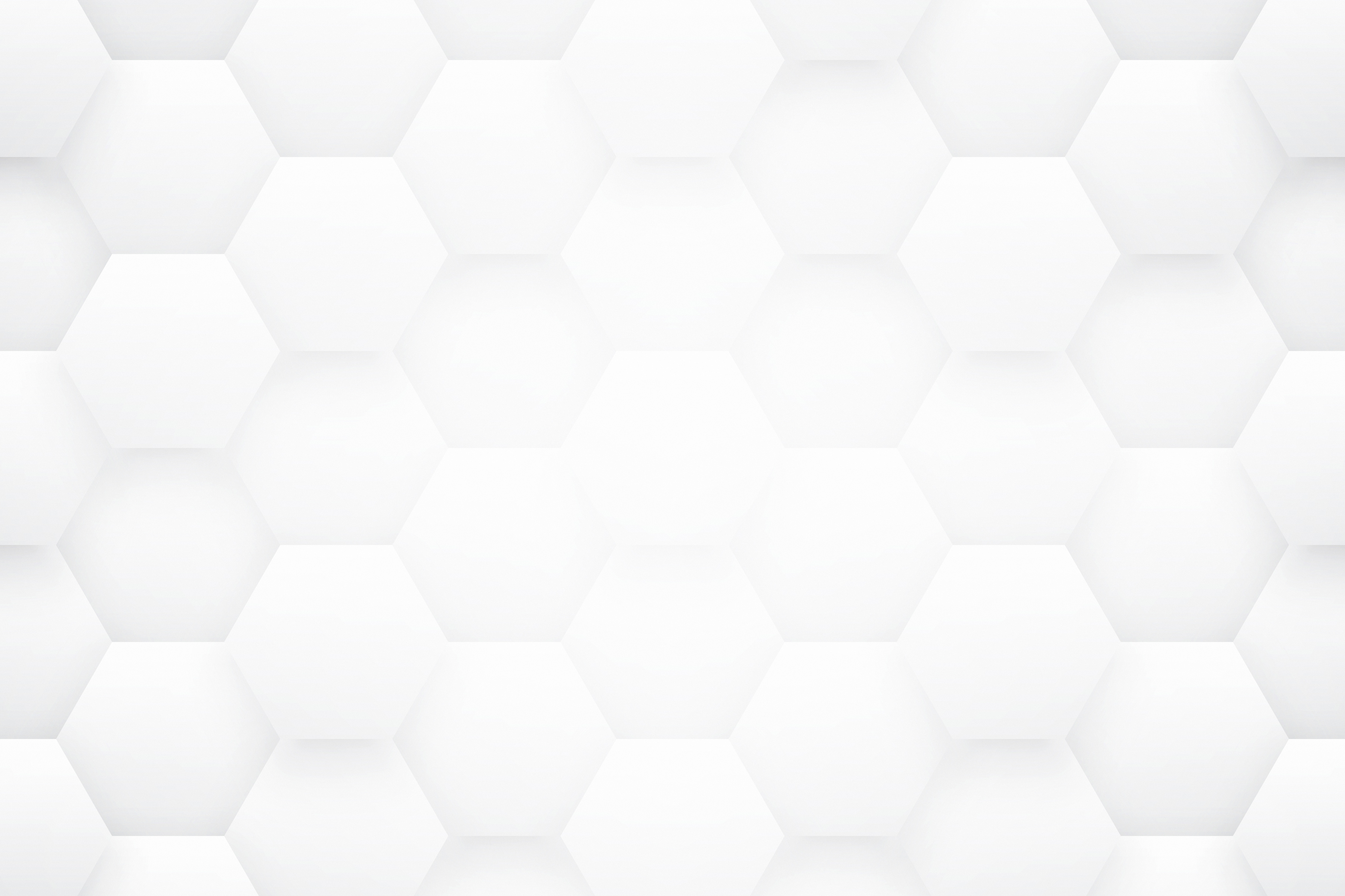 White Hexagons Technology Minimalist Background